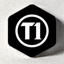 T1电子竞技俱乐部黑底白色Logo